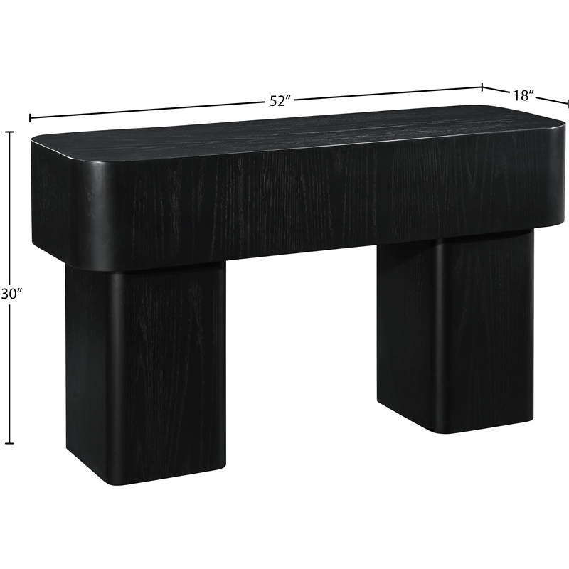 Meridian Furniture Oakmont Oak Oak Veneer Console Table