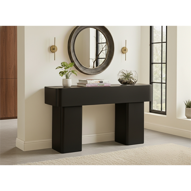 Meridian Furniture Oakmont Oak Oak Veneer Console Table