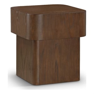 meridian furniture oakmont brown oak veneer end table