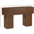 Meridian Furniture Oakmont Brown Oak Veneer Console Table