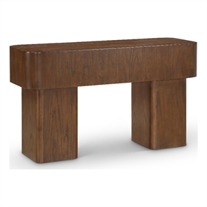 meridian furniture oakmont brown oak veneer console table