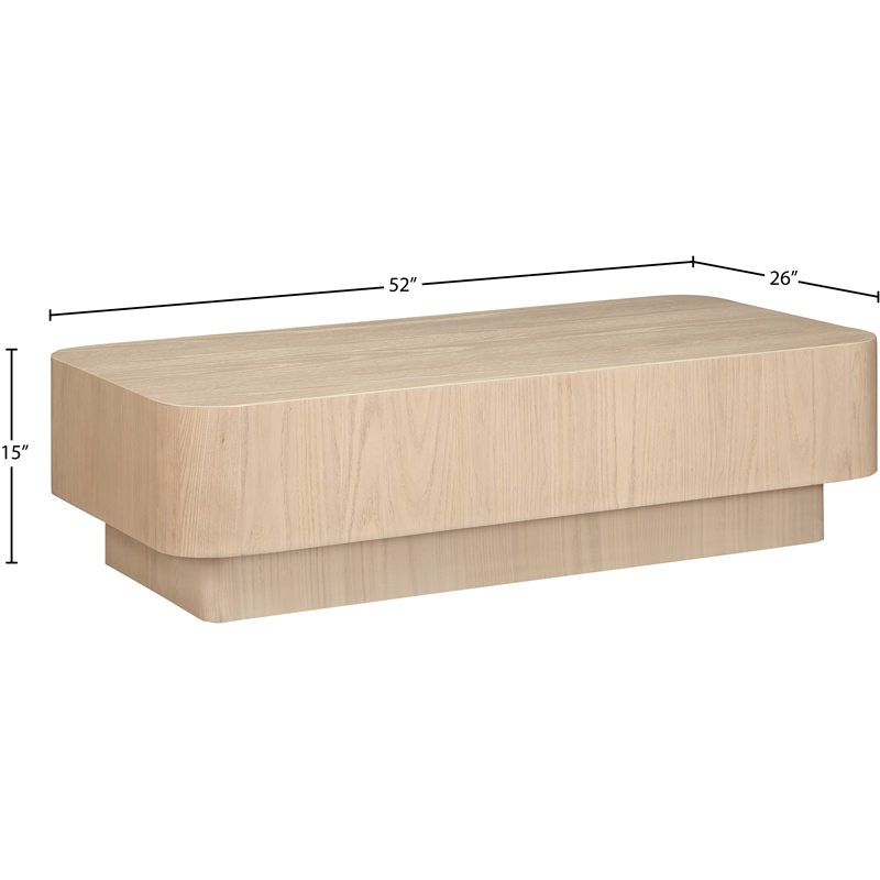 Meridian Furniture Oakmont Natural Oak Veneer Coffee Table