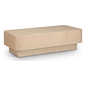 meridian furniture oakmont natural oak veneer coffee table