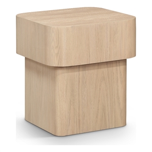 meridian furniture oakmont natural oak veneer end table