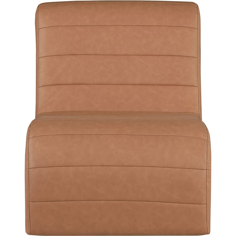 Meridian Furniture Ivy Cognac Vegan Leather Accent Chair