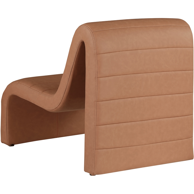 Meridian Furniture Ivy Cognac Vegan Leather Accent Chair