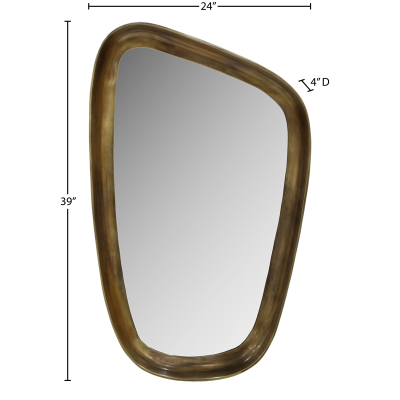 Meridian Furniture Auberge Brass Mirror