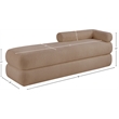 Meridian Furniture Kennedy Beige Faux Shearling Teddy Fabric Bench