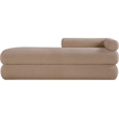 Meridian Furniture Kennedy Beige Faux Shearling Teddy Fabric Bench