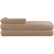 Meridian Furniture Kennedy Beige Faux Shearling Teddy Fabric Bench