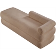 Meridian Furniture Kennedy Beige Faux Shearling Teddy Fabric Bench