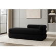 Meridian Furniture Kennedy Black Faux Shearling Teddy Fabric Bench