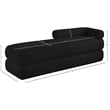 Meridian Furniture Kennedy Black Faux Shearling Teddy Fabric Bench