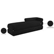 Meridian Furniture Kennedy Black Faux Shearling Teddy Fabric Bench