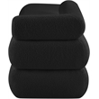 Meridian Furniture Kennedy Black Faux Shearling Teddy Fabric Bench