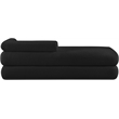Meridian Furniture Kennedy Black Faux Shearling Teddy Fabric Bench