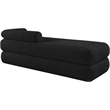 Meridian Furniture Kennedy Black Faux Shearling Teddy Fabric Bench