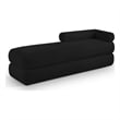 Meridian Furniture Kennedy Black Faux Shearling Teddy Fabric Bench