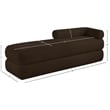 Meridian Furniture Kennedy Brown Faux Shearling Teddy Fabric Bench