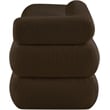 Meridian Furniture Kennedy Brown Faux Shearling Teddy Fabric Bench
