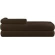 Meridian Furniture Kennedy Brown Faux Shearling Teddy Fabric Bench