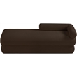 Meridian Furniture Kennedy Brown Faux Shearling Teddy Fabric Bench
