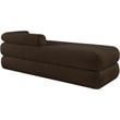 Meridian Furniture Kennedy Brown Faux Shearling Teddy Fabric Bench