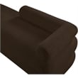 Meridian Furniture Kennedy Brown Faux Shearling Teddy Fabric Bench