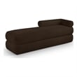 Meridian Furniture Kennedy Brown Faux Shearling Teddy Fabric Bench