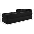 Meridian Furniture Kennedy Black Chenille Fabric Bench
