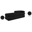 Meridian Furniture Kennedy Black Chenille Fabric Bench