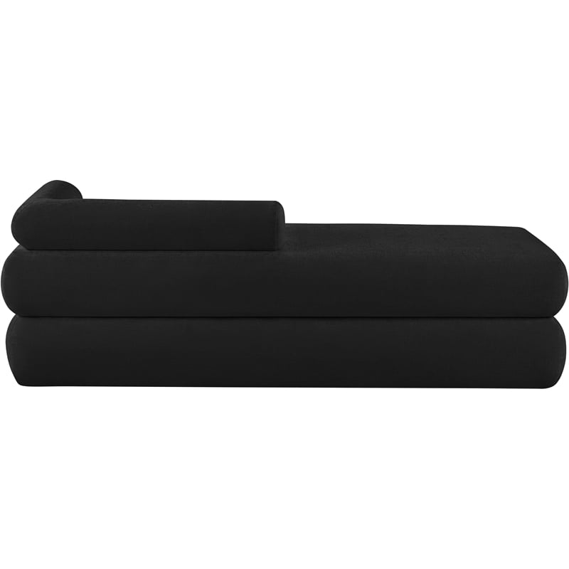 Meridian Furniture Kennedy Black Chenille Fabric Bench