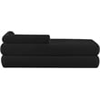 Meridian Furniture Kennedy Black Chenille Fabric Bench