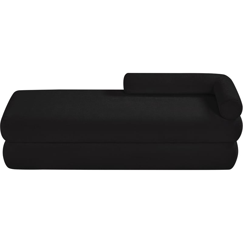 Meridian Furniture Kennedy Black Chenille Fabric Bench