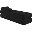 Meridian Furniture Kennedy Black Chenille Fabric Bench