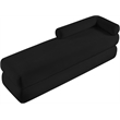 Meridian Furniture Kennedy Black Chenille Fabric Bench