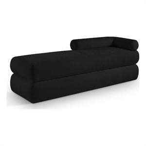 Meridian Furniture Kennedy Black Chenille Fabric Bench