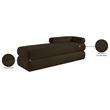 Meridian Furniture Kennedy Brown Chenille Fabric Bench