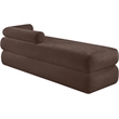 Meridian Furniture Kennedy Brown Chenille Fabric Bench