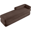 Meridian Furniture Kennedy Brown Chenille Fabric Bench