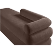 Meridian Furniture Kennedy Brown Chenille Fabric Bench