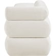 Meridian Furniture Kennedy Cream Chenille Fabric Bench