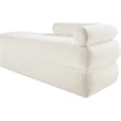 Meridian Furniture Kennedy Cream Chenille Fabric Bench