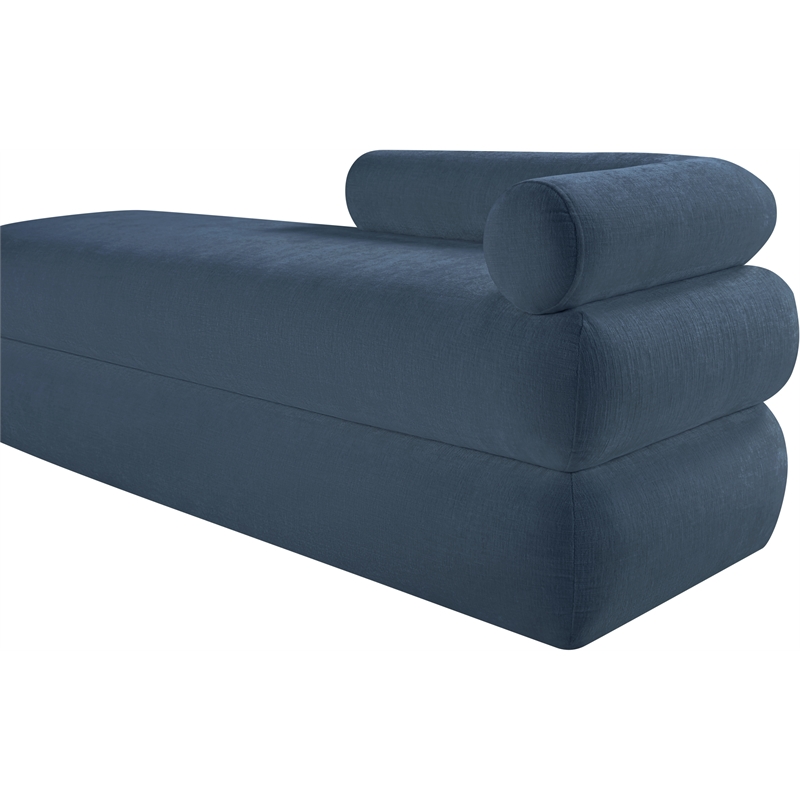 Meridian Furniture Kennedy Light Blue Chenille Fabric Bench