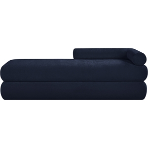 Meridian Furniture Kennedy Navy Chenille Fabric Bench