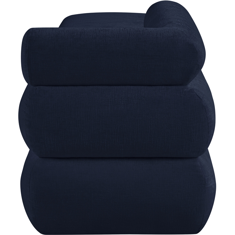 Meridian Furniture Kennedy Navy Chenille Fabric Bench