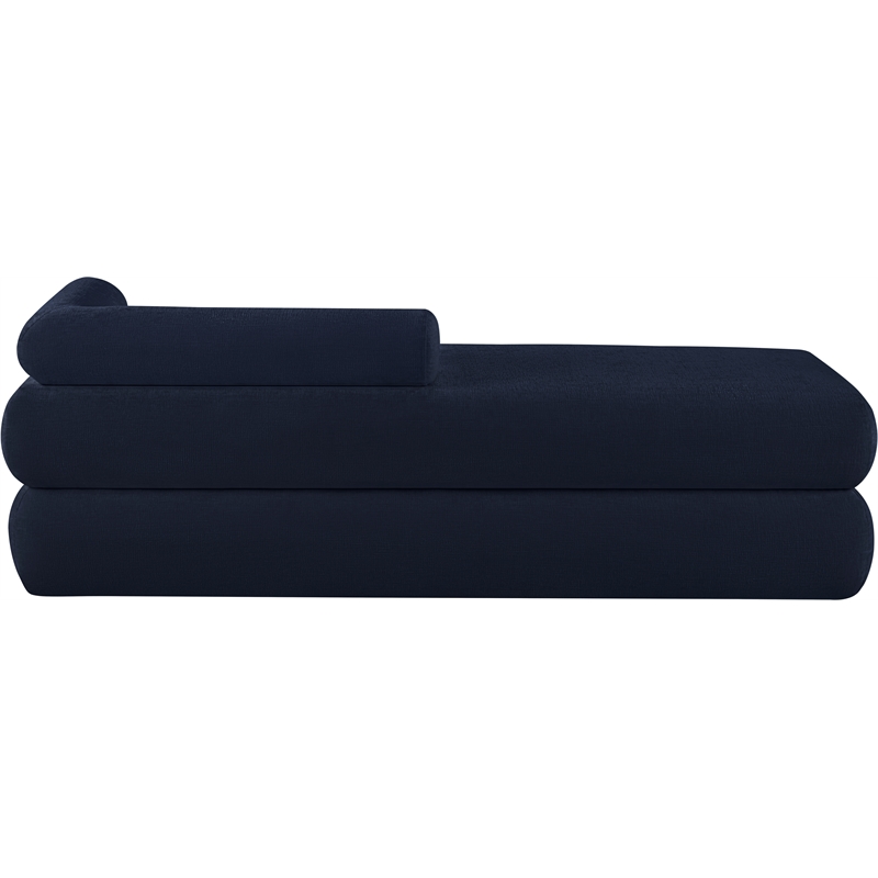 Meridian Furniture Kennedy Navy Chenille Fabric Bench