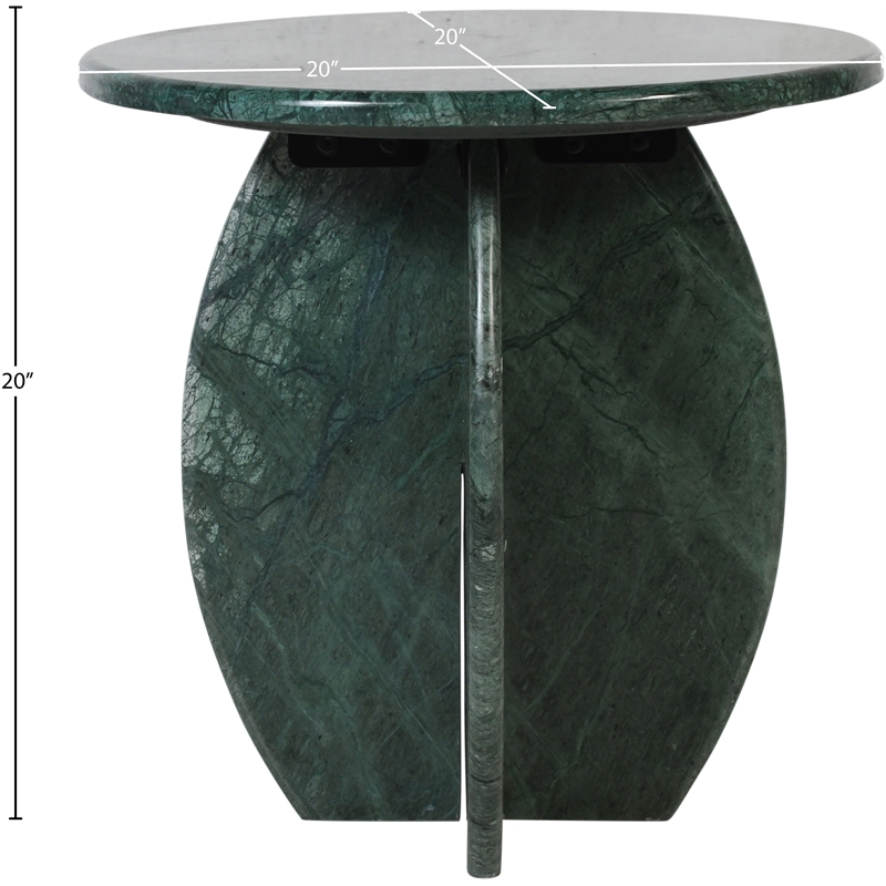 Meridian Furniture Formentera Green Marble End Table