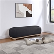 Meridian Furniture Calum Black Chenille Fabric Bench