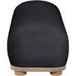 Meridian Furniture Calum Black Chenille Fabric Bench